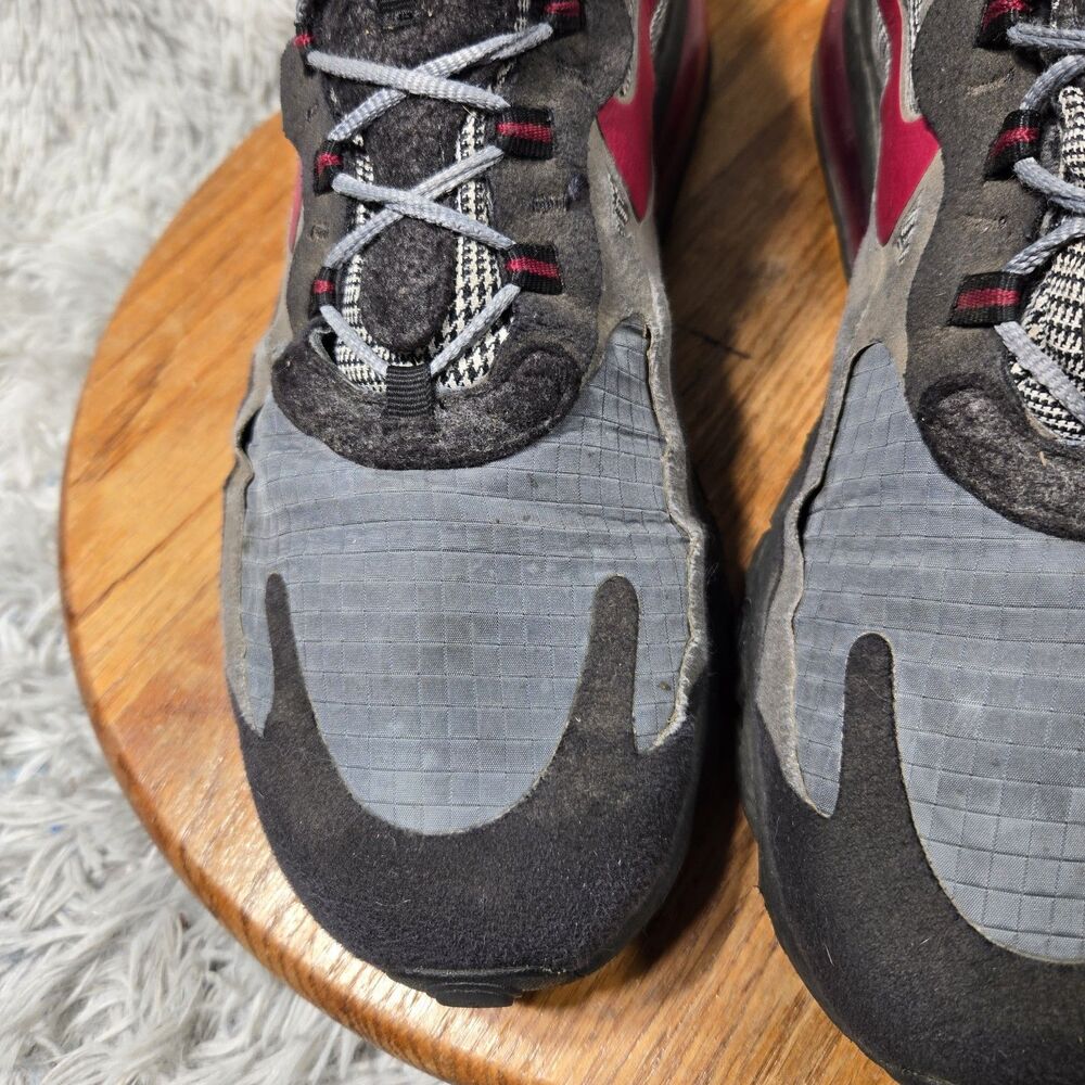 Nike Men Air Max 270 React Alabama Houndstooth Mens Size 12 Gray Noble Red Shoes - Picture 7 of 12